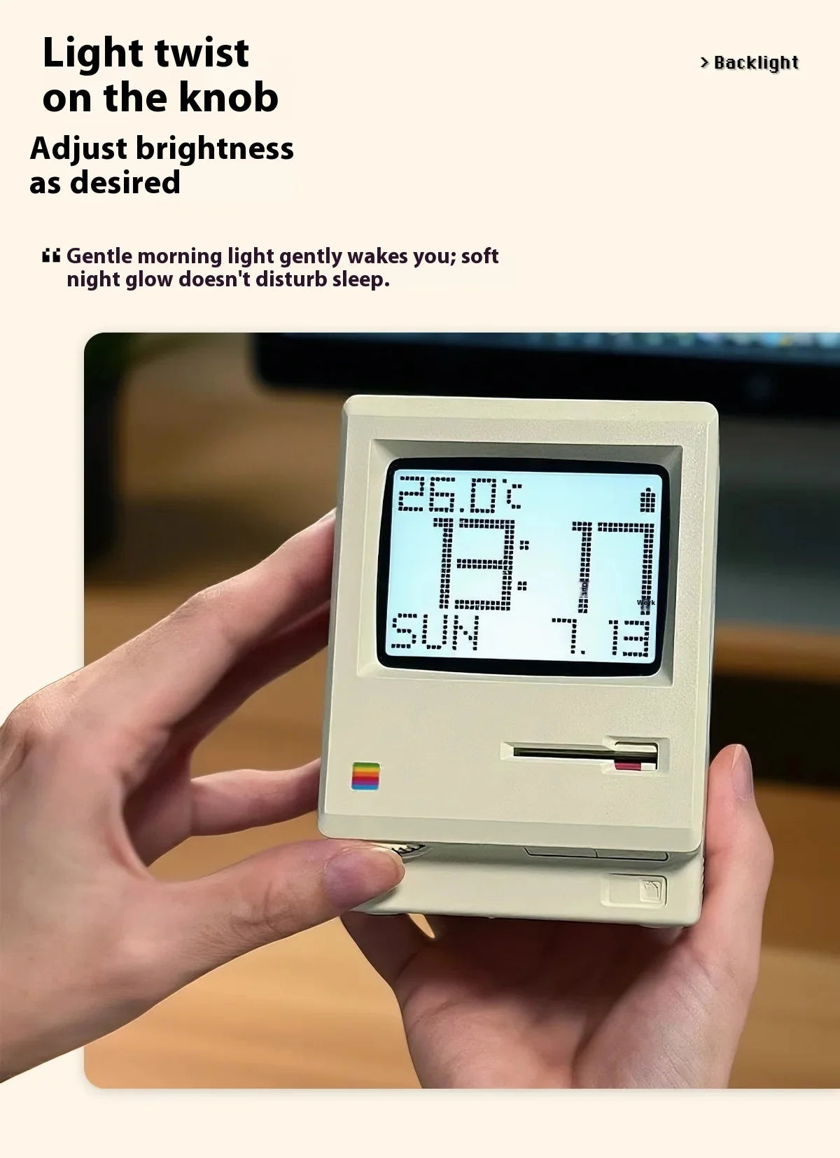 Maclock Retro Clock Creativity Alarm Clock